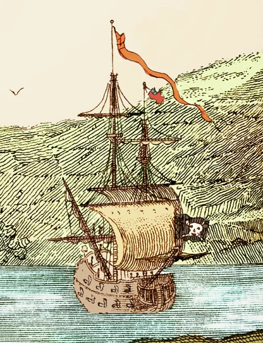 Framed Print : Blackbeard's Pirate Ship, Queen Anne's Revenge