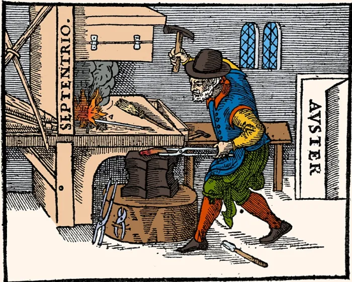 Framed Print : Blacksmith, De Magnete, 1600 Framed Print : Blacksmith, De Magnete, 1600
