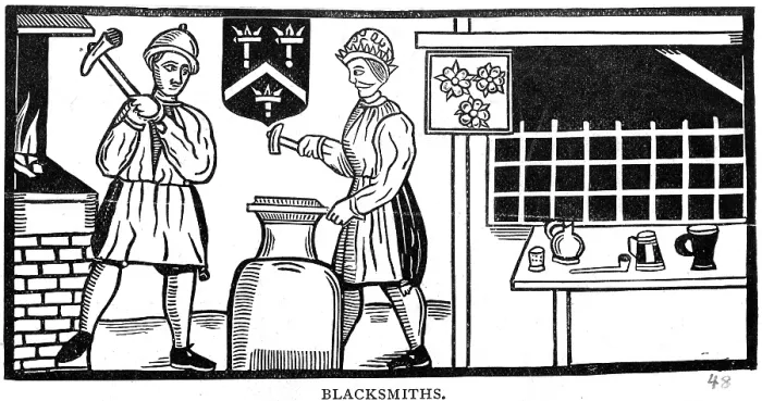 Framed Print : Blacksmiths, 17th Century Framed Print : Blacksmiths, 17th Century