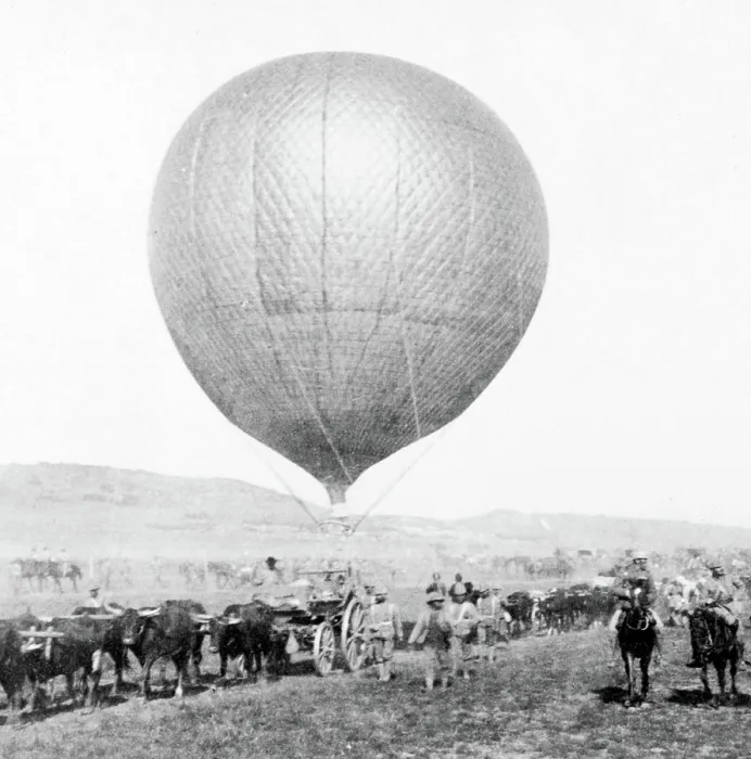 Framed Print : Boer War, Balloon Corps, 1900