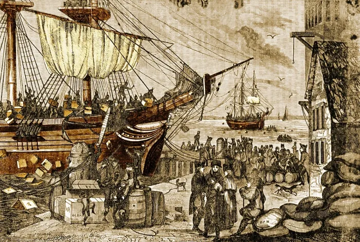 Framed Print : Boston Tea Party, 1773 Framed Print : Boston Tea Party, 1773