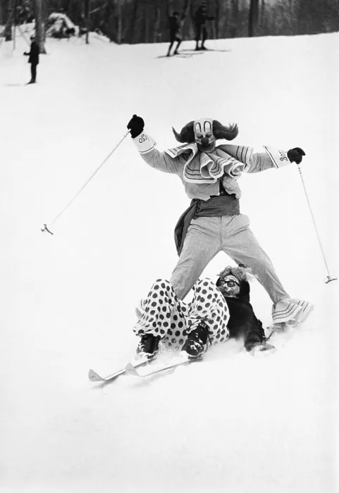 Framed Print : Bozo the Clown on Skis Framed Print : Bozo the Clown on Skis