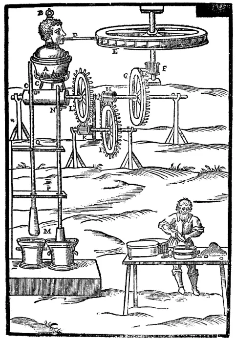 Framed Print : Branca Invention, Steam Blower, 1629 Framed Print : Branca Invention, Steam Blower, 1629