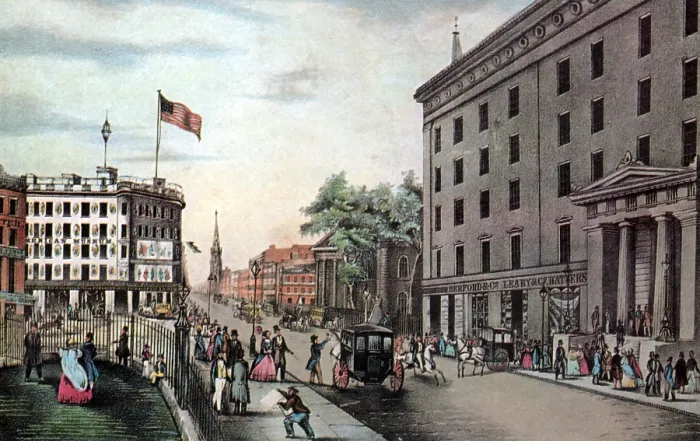 Framed Print : Broadway, NYC, 19th Century Framed Print : Broadway, NYC, 19th Century