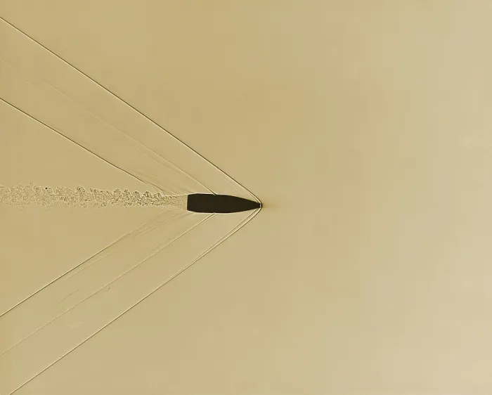 Framed Print : Bullet through air
