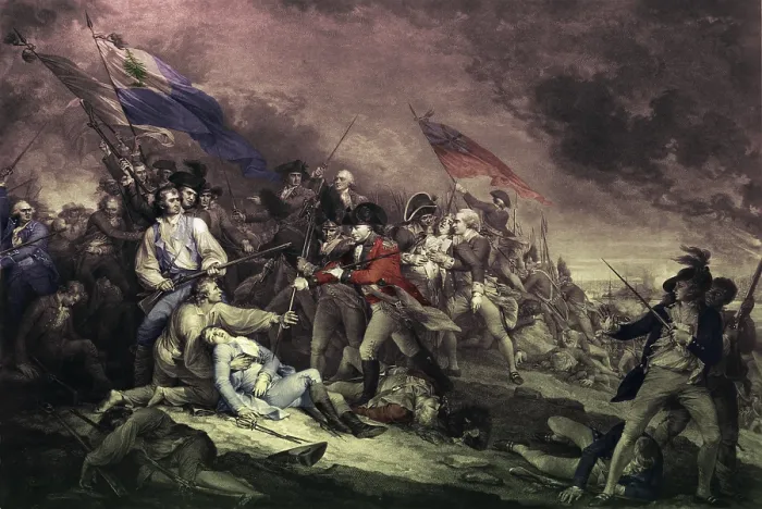 Framed Print : Bunker Hill, Death of General Warren, 1775