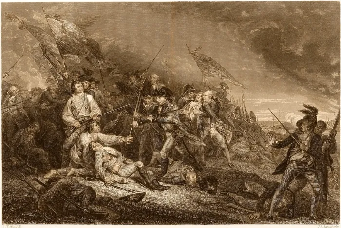 Framed Print : Bunker Hill, Death of General Warren, 1775