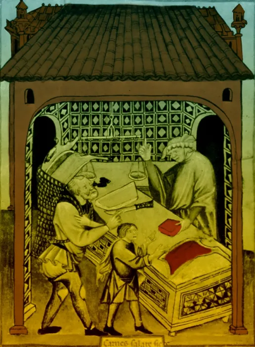 Framed Print : Butcher, Medieval Tradesman Framed Print : Butcher, Medieval Tradesman