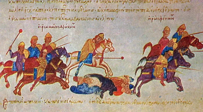 Framed Print : Byzantines Cavalrymen Pursuing the Rus, 10th Century Framed Print : Byzantines Cavalrymen Pursuing the Rus, 10th Century
