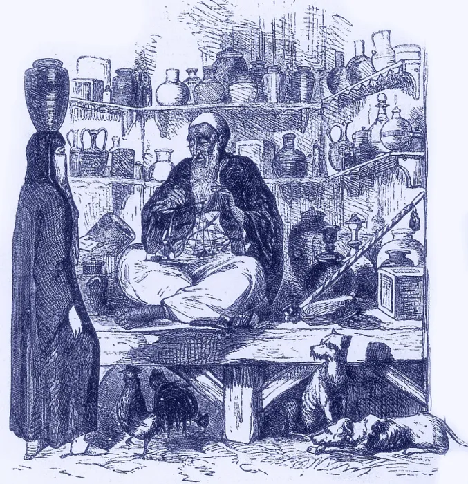 Framed Print : A Cairo street trader displays his wares Framed Print : A Cairo street trader displays his wares