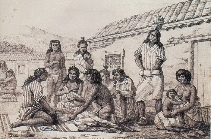 Framed Print : California 'Mission Indians, ' 1700s Framed Print : California 'Mission Indians, ' 1700s