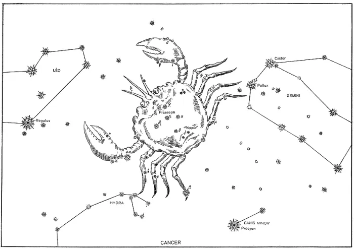 Framed Print : Cancer Constellation, Zodiac Sign, Bayer, 1603