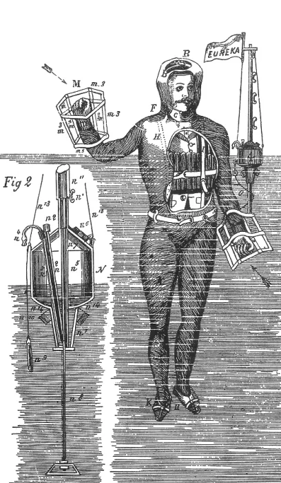 Framed Print : Captain Stoner's Life Saving Device, 1869