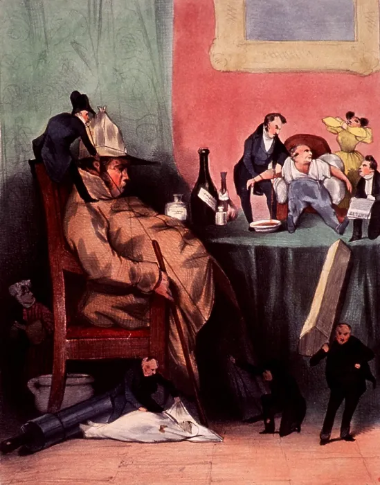 Framed Print : Caricature of Hypochondriac, 1833 Framed Print : Caricature of Hypochondriac, 1833