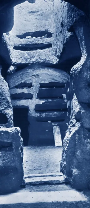 Framed Print : Catacombs. Ancient catacombs. Catacombs are man-made subterranean passageways Framed Print : Catacombs. Ancient catacombs. Catacombs are man-made subterranean passageways