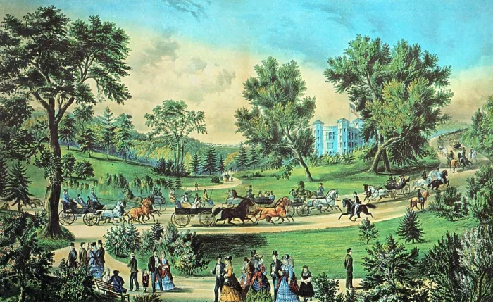 Framed Print : Central Park, New York, 1869 Framed Print : Central Park, New York, 1869