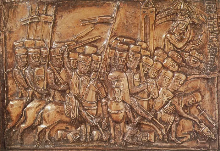 Framed Print : Charlemagne Leading His Knights Framed Print : Charlemagne Leading His Knights