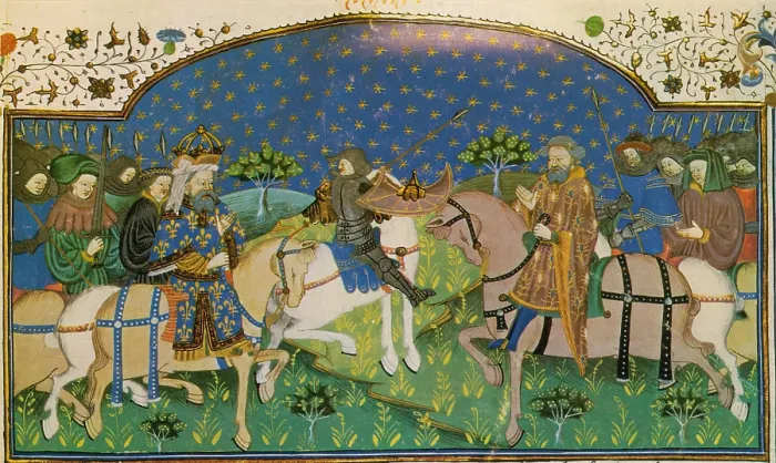 Framed Print : Charlemagne Saved by Roland Who Defeats Helmont Framed Print : Charlemagne Saved by Roland Who Defeats Helmont