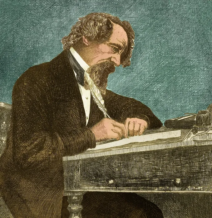 Framed Print : Charles Dickens, English Author Framed Print : Charles Dickens, English Author
