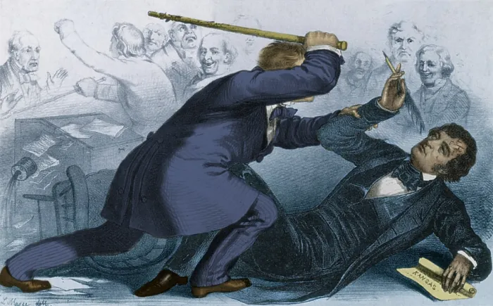 Framed Print : Charles Sumner Attacked by Andrew Butler Framed Print : Charles Sumner Attacked by Andrew Butler