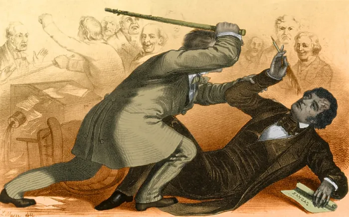 Framed Print : Charles Sumner Attacked by Andrew Butler Framed Print : Charles Sumner Attacked by Andrew Butler