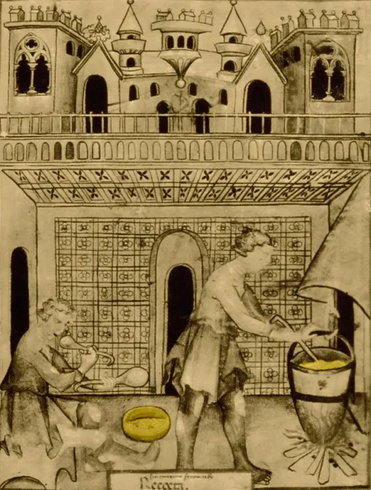 Framed Print : Cheese Maker, Medieval Tradesman