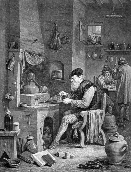 Framed Print : The Chemist, 17th Century Framed Print : The Chemist, 17th Century