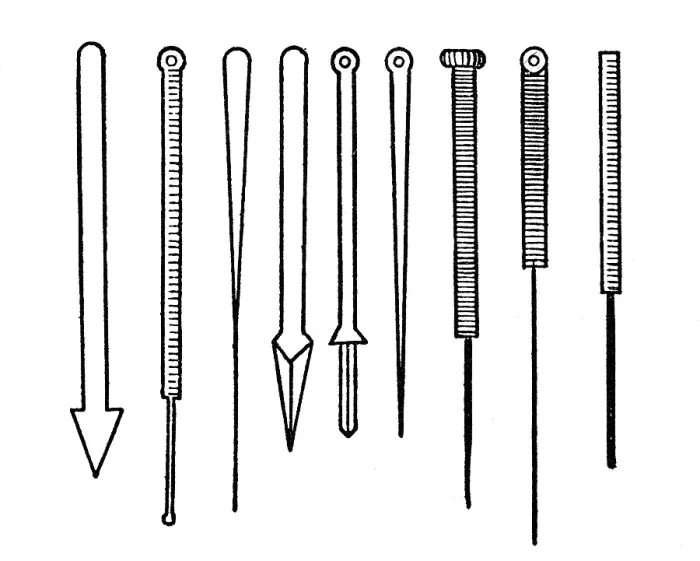 Framed Print : Chinese Acupuncture, Nine Needles