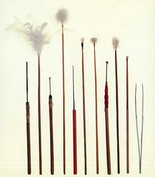 Framed Print : Chinese Ear Cleaning Tools Framed Print : Chinese Ear Cleaning Tools