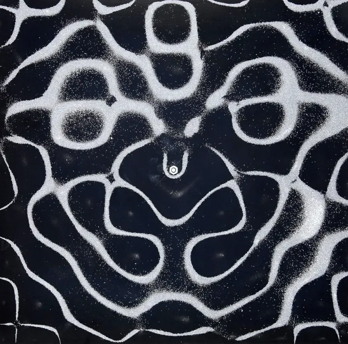 Framed Print : Chladni Oscillations on Metal Plate Framed Print : Chladni Oscillations on Metal Plate