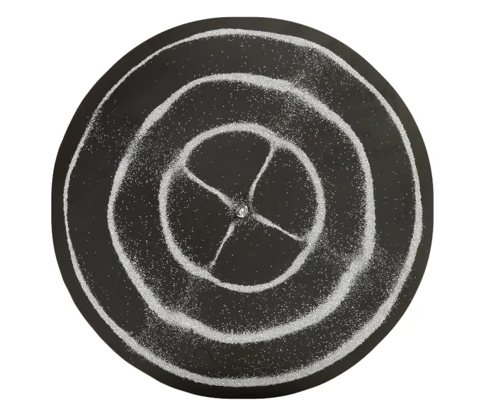 Framed Print : Chladni Oscillations on Metal Plate