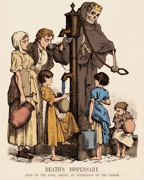 Framed Print : Cholera-Infected Pump, 1854