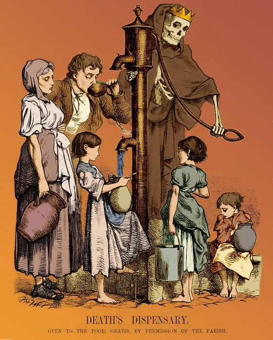 Framed Print : Cholera-infected Water Pump, 1854