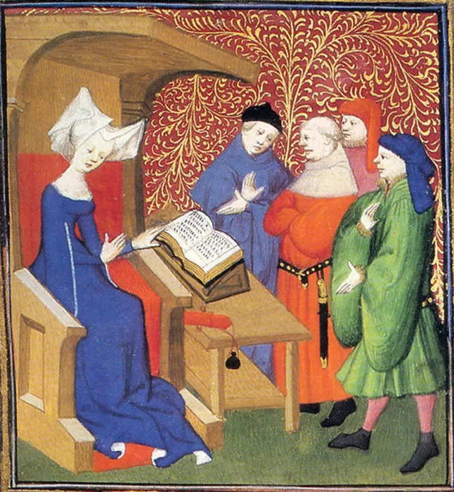 Framed Print : Christine de Pizan, Italian Author Framed Print : Christine de Pizan, Italian Author