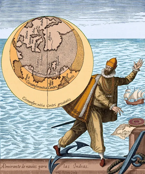 Framed Print : Christopher Columbus, Italian Explorer