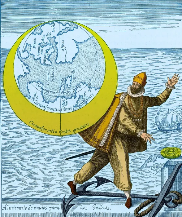 Framed Print : Christopher Columbus, Italian Explorer