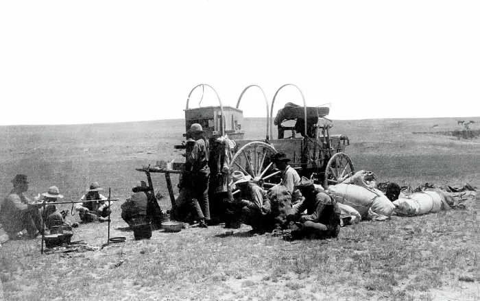 Framed Print : Chuckwagon, 1887 Framed Print : Chuckwagon, 1887