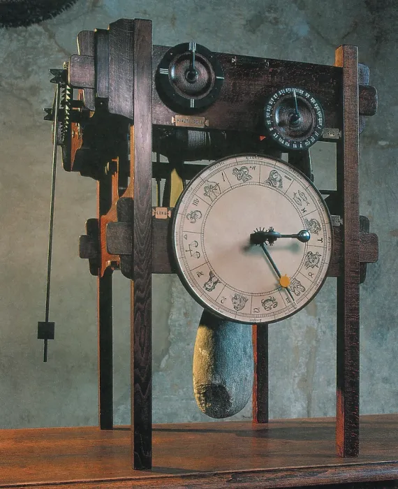 Framed Print : Clock Based on da Vinci Design Framed Print : Clock Based on da Vinci Design