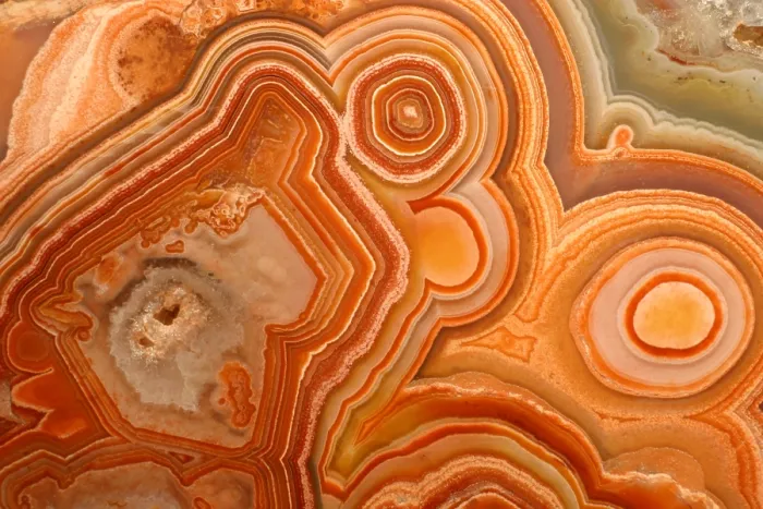 Framed Print : Agate. A close-up view of agate. Agate is a form of the mineral quartz (silicon oxide)