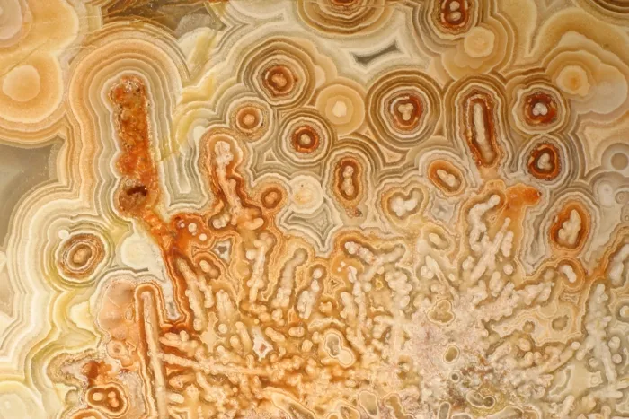 Framed Print : Agate. A close-up view of agate. Agate is a form of the mineral quartz (silicon oxide)