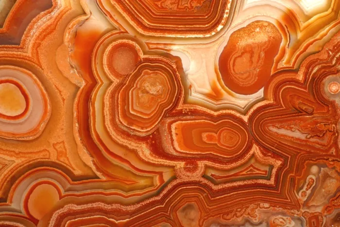 Framed Print : Agate. A close-up view of agate. Agate is a form of the mineral quartz (silicon oxide)