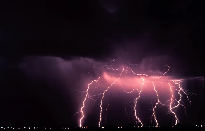 Framed Print : Cloud-To-Ground Lightning Framed Print : Cloud-To-Ground Lightning
