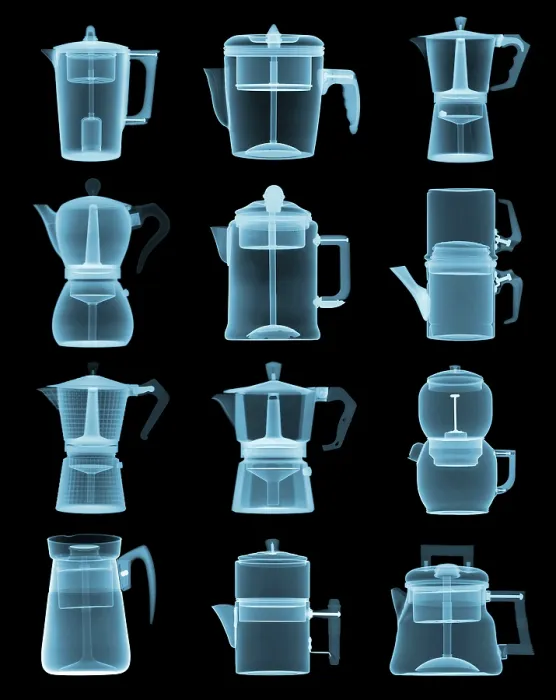 Framed Print : Coffee Pots X-ray Framed Print : Coffee Pots X-ray