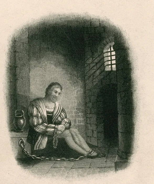 Framed Print : Columbus in Prison, 1500 Framed Print : Columbus in Prison, 1500