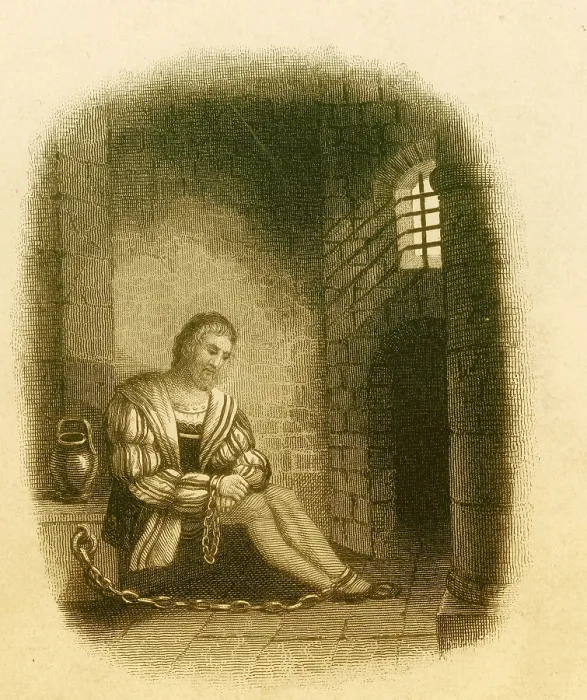 Framed Print : Columbus in Prison, 1500 Framed Print : Columbus in Prison, 1500