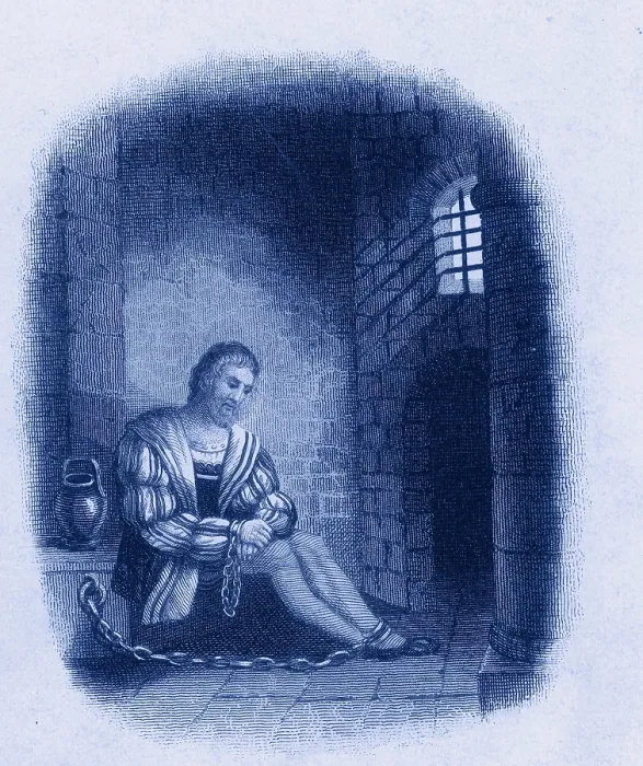 Framed Print : Columbus in Prison, 1500 Framed Print : Columbus in Prison, 1500