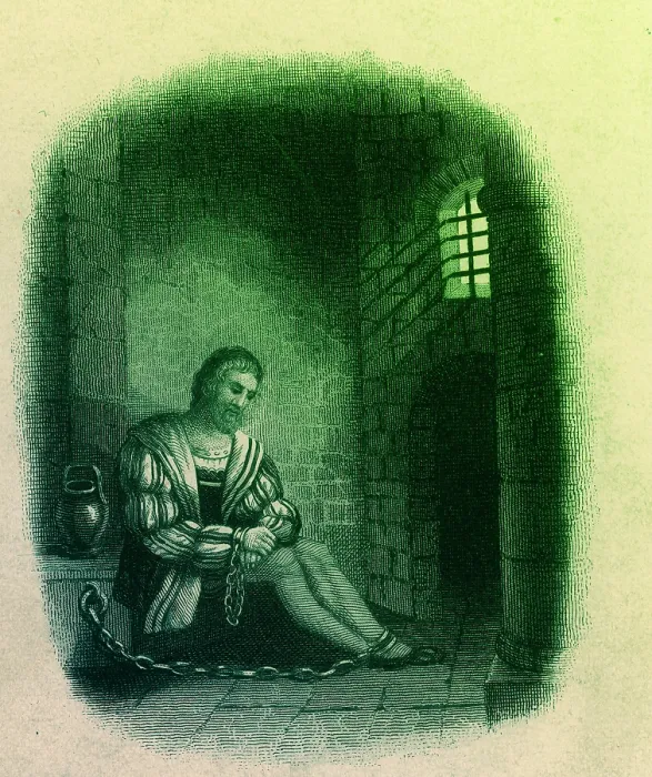 Framed Print : Columbus in Prison, 1500 Framed Print : Columbus in Prison, 1500