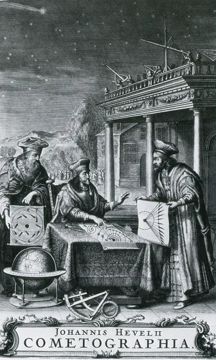 Framed Print : Cometographia, Title Page, 1668 Framed Print : Cometographia, Title Page, 1668