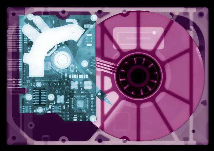 Framed Print : Computer Hard Drive, X-ray Framed Print : Computer Hard Drive, X-ray