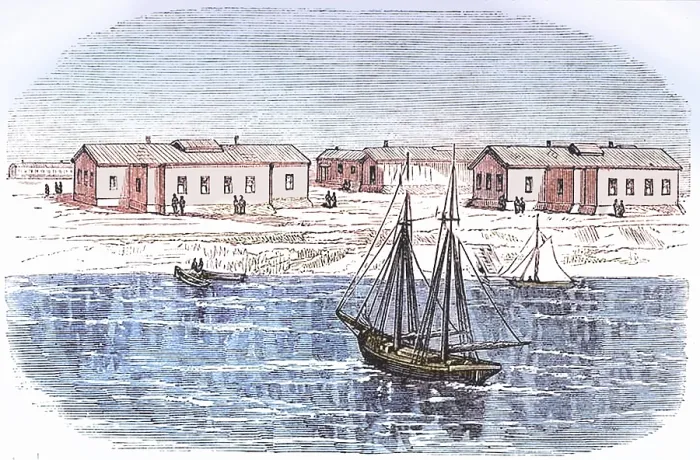 Framed Print : Convalescent Hospital, Hart Island, 1877 Framed Print : Convalescent Hospital, Hart Island, 1877